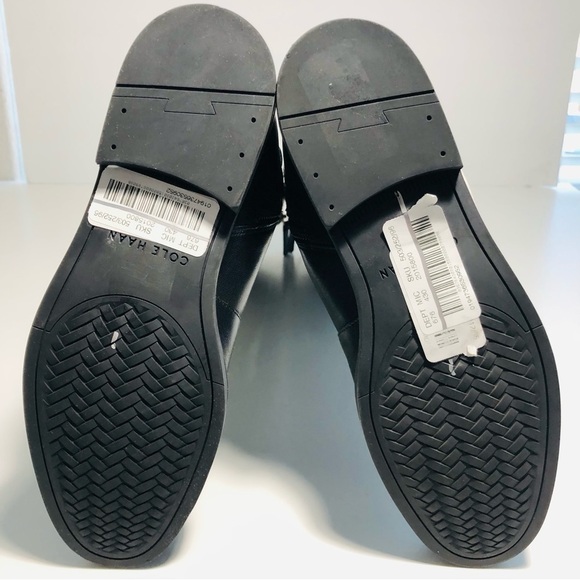 NEW Cole Haan Belted Leather Knee High Riding Boots in Black size 5.5 - Picture 15 of 16